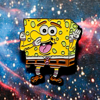 Bootleg daycare sponge enamel pin sw017