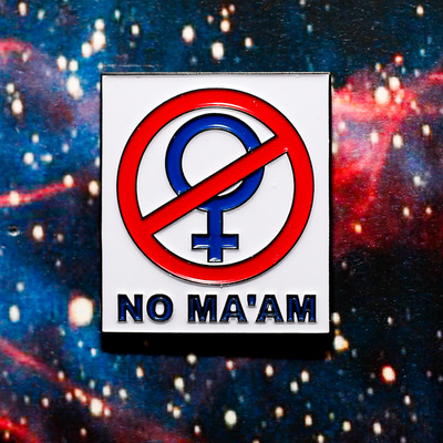 No maam soft enamel pin 101