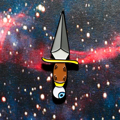 Dagger enamel pin 038