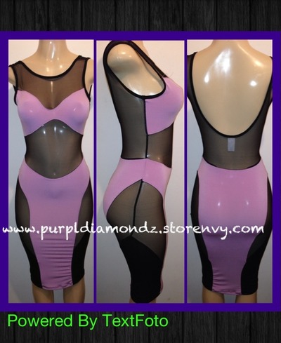 Purple & Black Bodycon