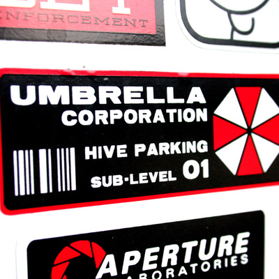 Umbrella corporation - hive sub-level parking permit - vinyl sticker