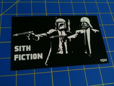 Sith Fiction - Star Wars Pulp Fiction Mashup Vinyl Sticker 