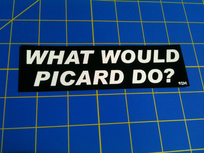 What Would Picard Do - Tribute Parody Vinyl Sticker