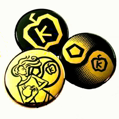 Discordian sigils - gold foil button 3-pack - Thumbnail 5
