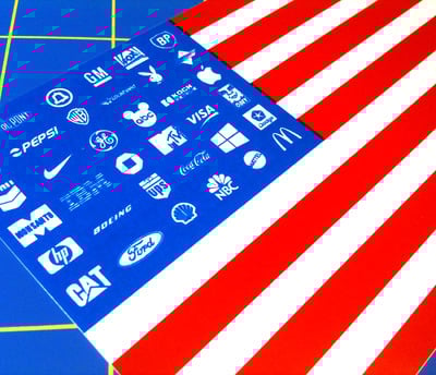 Corporate American Flag 4.0 - Vinyl Sticker