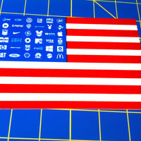 Corporate American Flag 4.0 - Vinyl Sticker - Thumbnail 1