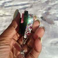 Victoria Secret PINK ID badge holder with premium crystals and genuine pink Swarovski crystals  - Thumbnail 2