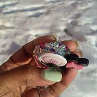 Victoria Secret PINK ID badge holder with premium crystals and genuine pink Swarovski crystals  - Thumbnail 3