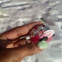 Victoria Secret PINK ID badge holder with premium crystals and genuine pink Swarovski crystals  - Thumbnail 4