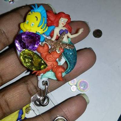 The little mermaid  1 id badge holder 