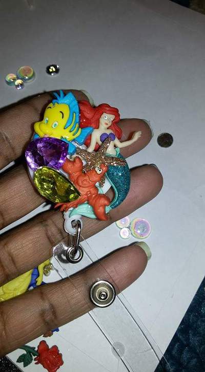The little mermaid  1 ID badge holder 