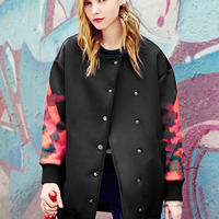 MATERIAL GIRL LOOSE SPACE STYLE BASEBALL COAT MWBB54163 - Thumbnail 2