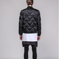 MATCHA STORY OUTER DENIM ORIGINAL DESIGN LINGE COTTON LIGHT BLACK COAT - Thumbnail 2