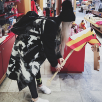 JAPANESE STYLE CAMOUFLAGE LONG WINTER COAT CWEWOFF020 - Thumbnail 3