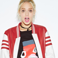 MATERIAL GIRL RED VISCOSE FIBER LEATHER BASEBALL JACKET MWBB6111 - Thumbnail 4