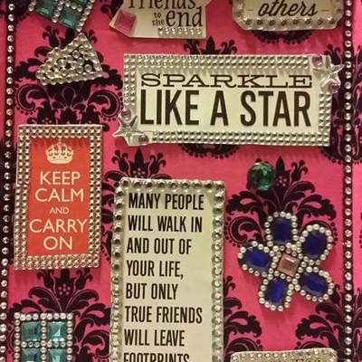 Word play bling  quote magnets