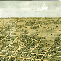 South Bend, Indiana in 1866 - Bird's Eye View Map, Aerial, Panorama, Vintage, Antique, Reproduction, Giclée, Fine Art, Wall Art, History - Thumbnail 4
