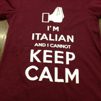 Keep calm I am Italian tshirts free shipping USA  - Thumbnail 1