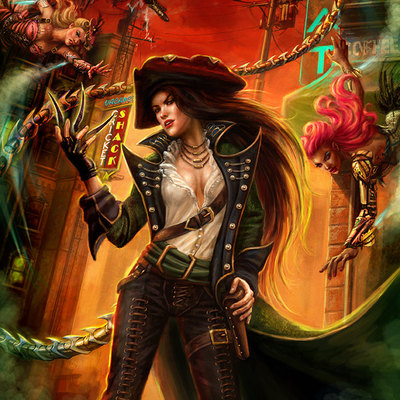 Stenibelle fantasy  sci-fi  steampunk  steam punk character art art print science fiction