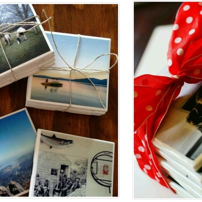 Personalized tile coasters set of 6