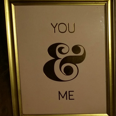 Framed "you & me" 8 x 10 inspirational glimmer quotes collection  