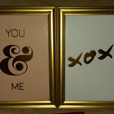 Framed "you & me" 8 x 10 inspirational glimmer quotes collection  