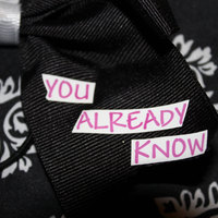 "I'M SO FANCY, YOU ALREADY KNOW" - 2 in Black Grosgrain Ribbon with a Silver  - Thumbnail 1