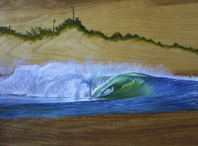 "Greenbush Grain" print