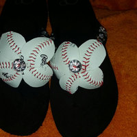 Baseball Flower Petals - Flip Flop Clips - Customize Your Way FREE SHIPPING  - Thumbnail 1
