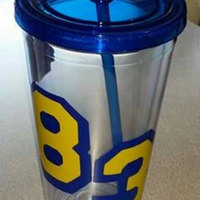 All About That Base Baseball Tumbler Personalize with Name & Jersey number, 16oz - Thumbnail 1