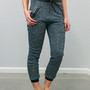 PANT - LOUNGE FIT W/ ZIPPER POCKET & TIE - BLUE-2