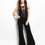 ROMPER - SHEER OPEN BACK - BLACK-1