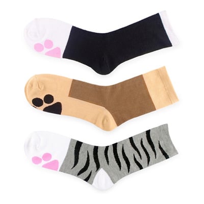 Paw socks : 3 pack