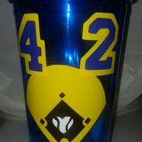 All About That Base Baseball Tumbler Personalize with Name & Jersey number, 16oz - Thumbnail 4