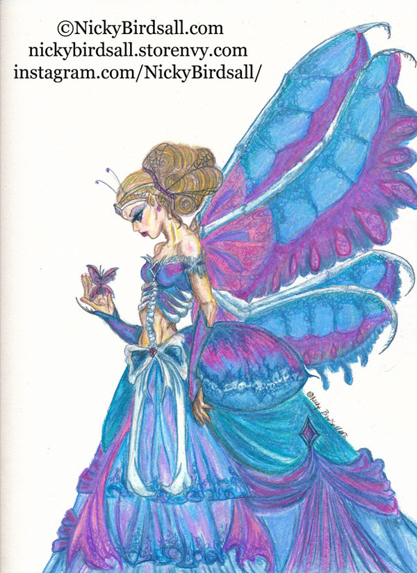 Lovely Bones Fairy Prisma colored pencil original