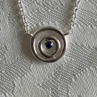 SWAROVSKI Sterling Silver Blue Sapphire "Eternal Circle" Necklace - Thumbnail 2
