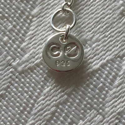 Swarovski sterling silver blue sapphire "eternal circle" necklace