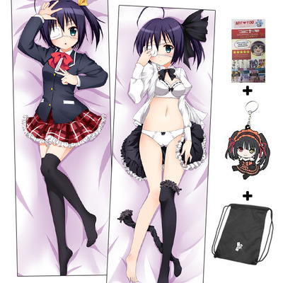 Brand new rikka takanashi anime dakimakura japanese hugging body pillow cover adp-61042
