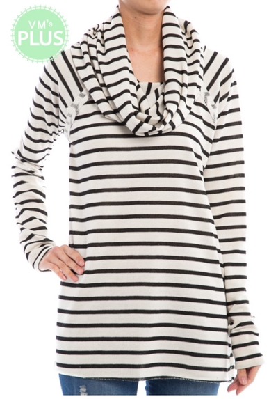 Cowl Neck Tunic Top