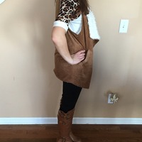 Faux Suede Vest - Thumbnail 2