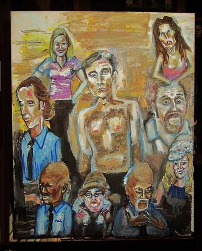 40 year old bag of sand painting