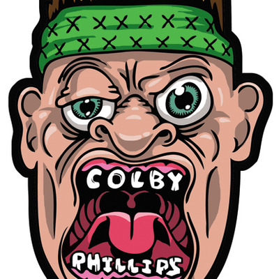 Colby punk face full color shaped vinyl sticker - Thumbnail 4
