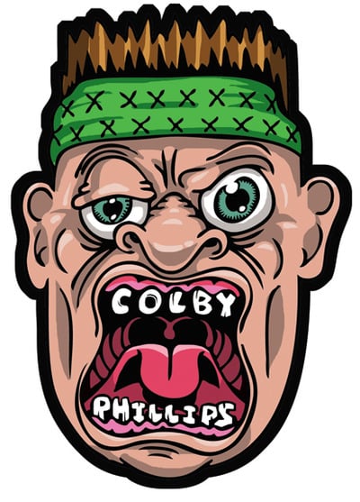Colby Punk Face full color shaped vinyl sticker