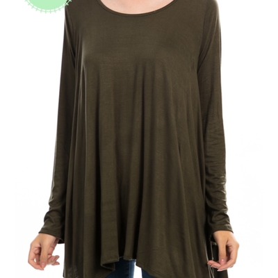 Asymmetrical tunic top - Thumbnail 2