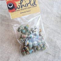 Magazine Page Salvaged Paper Beads 30 pcs, MADE to ORDER - Thumbnail 4