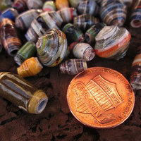 Magazine Page Salvaged Paper Beads 30 pcs, MADE to ORDER - Thumbnail 2