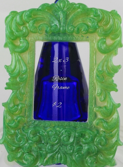 Light Green Sparkle Resin Photo Frame 2x3