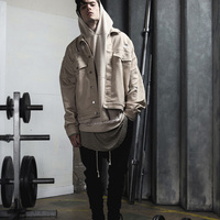 REPRNT BRITISH STYLE BEIGE KANYE WEST HOODIE SWEATSHIRT - Thumbnail 2