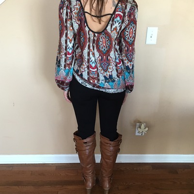 Paisley print top