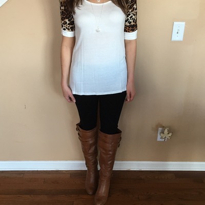 Leopard raglan top - Thumbnail 5